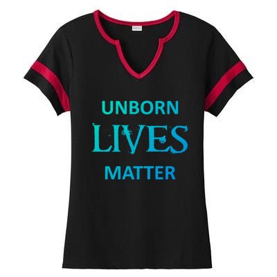 ProLife AntiAbortion Political Unborn Lives Matter Gift Ladies Halftime Notch Neck Tee