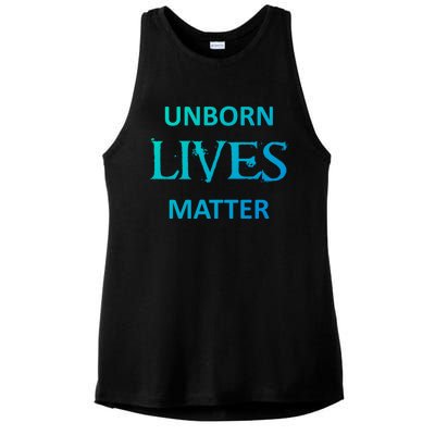 ProLife AntiAbortion Political Unborn Lives Matter Gift Ladies PosiCharge Tri-Blend Wicking Tank