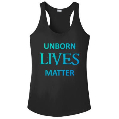 ProLife AntiAbortion Political Unborn Lives Matter Gift Ladies PosiCharge Competitor Racerback Tank