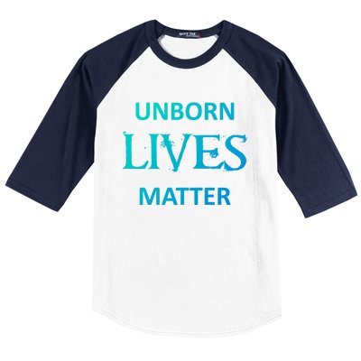 ProLife AntiAbortion Political Unborn Lives Matter Gift Baseball Sleeve Shirt