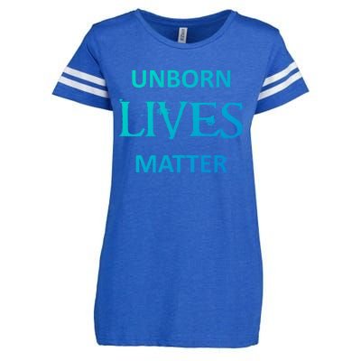 ProLife AntiAbortion Political Unborn Lives Matter Gift Enza Ladies Jersey Football T-Shirt