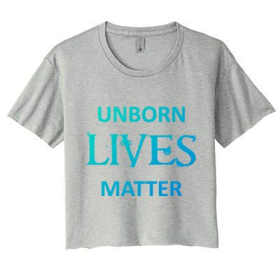 ProLife AntiAbortion Political Unborn Lives Matter Gift Women's Crop Top Tee