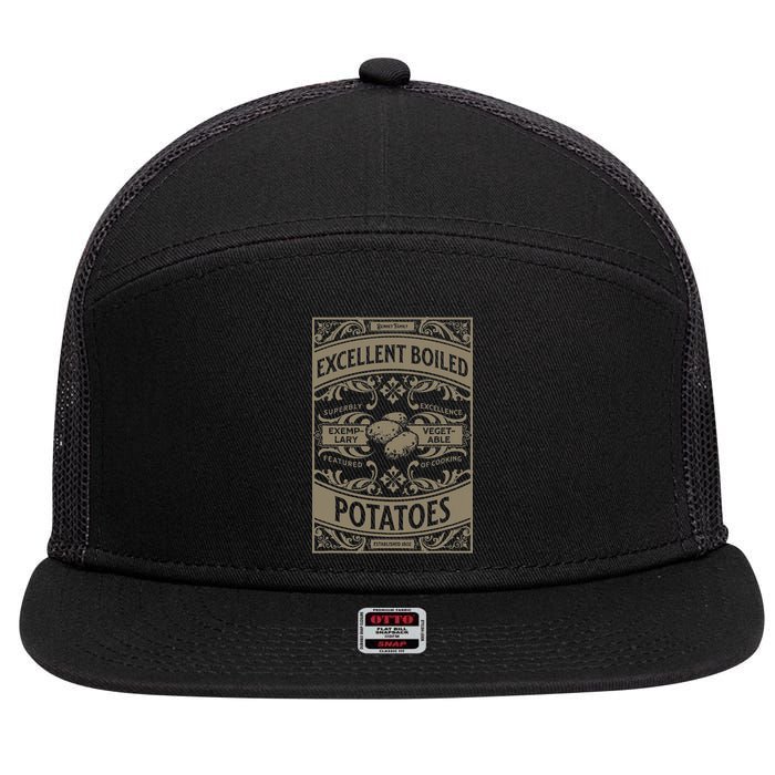 Pride And Prejudice Books What Excellent Boiled Potatoes 7 Panel Mesh Trucker Snapback Hat