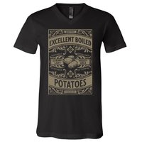 Pride And Prejudice Books What Excellent Boiled Potatoes V-Neck T-Shirt