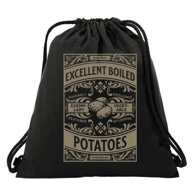 Pride And Prejudice Books What Excellent Boiled Potatoes Drawstring Bag