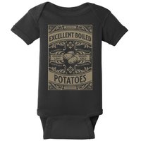 Pride And Prejudice Books What Excellent Boiled Potatoes Baby Bodysuit