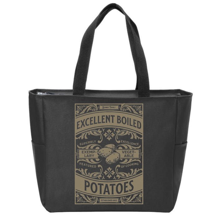 Pride And Prejudice Books What Excellent Boiled Potatoes Zip Tote Bag