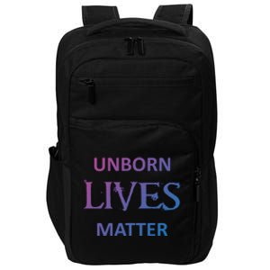 ProLife AntiAbortion Political Unborn Lives Matter Gift Impact Tech Backpack