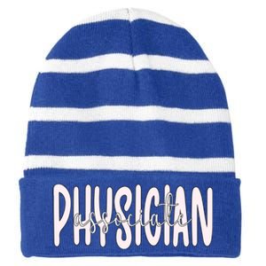 Physician Associate Pa Appreciation Gift Striped Beanie with Solid Band