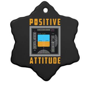 Positive Attitude Pilot Ceramic Star Ornament