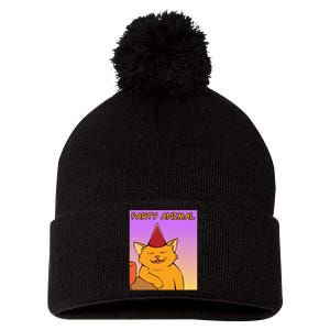 Party Animal Pom Pom 12in Knit Beanie