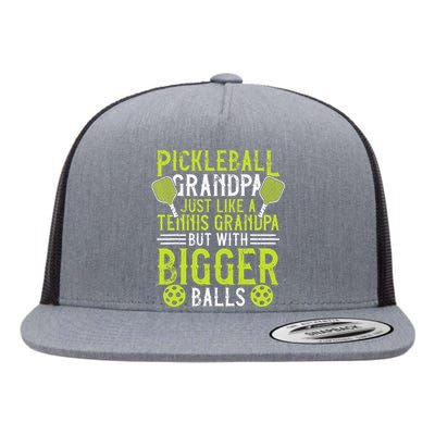 Pickleball Apparel Pickleball Player For Grandpa Flat Bill Trucker Hat