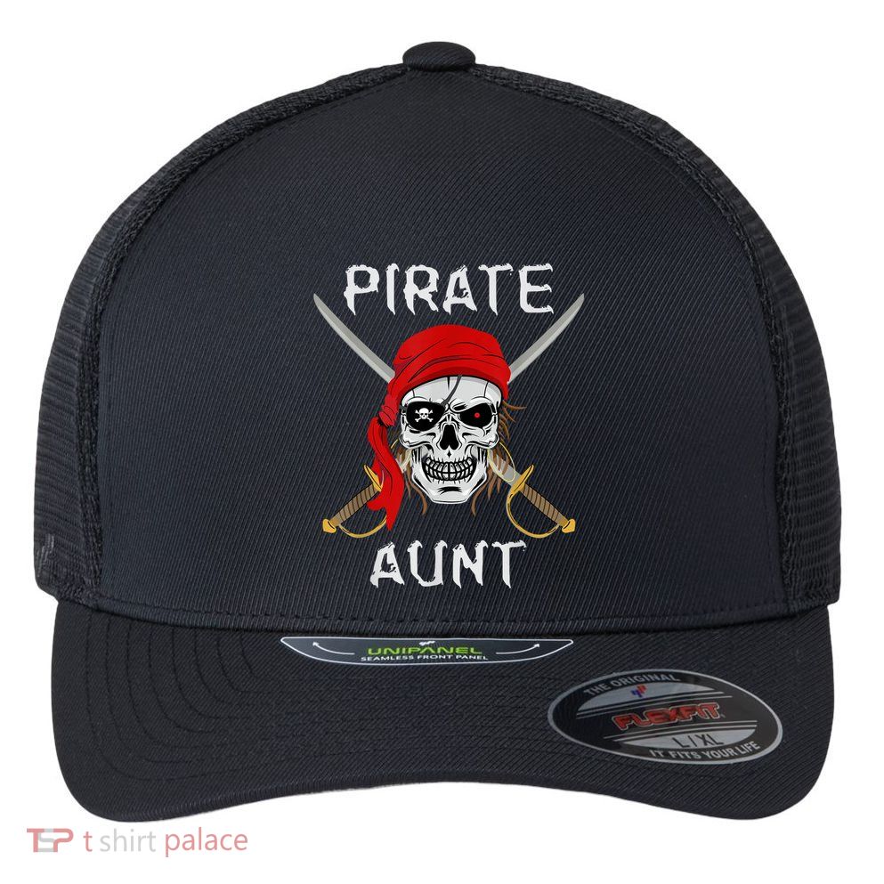 Pirate Aunt Flexfit Unipanel Trucker Cap