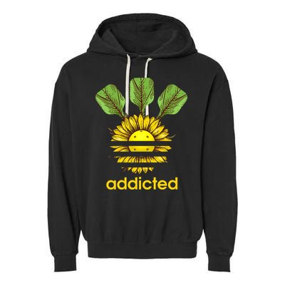 Pickleball Addicted Garment-Dyed Fleece Hoodie