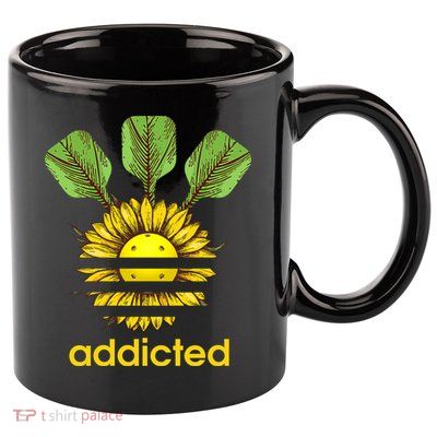Pickleball Addicted 11oz C Handle Ceramic Mug