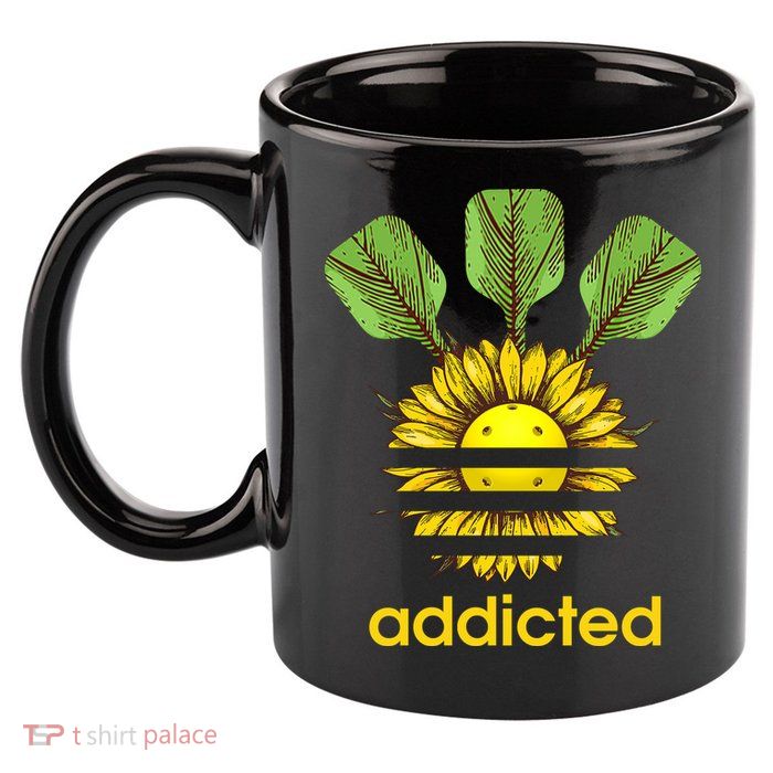 Pickleball Addicted 11oz C Handle Ceramic Mug