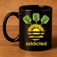 Pickleball Addicted 11oz C Handle Ceramic Mug
