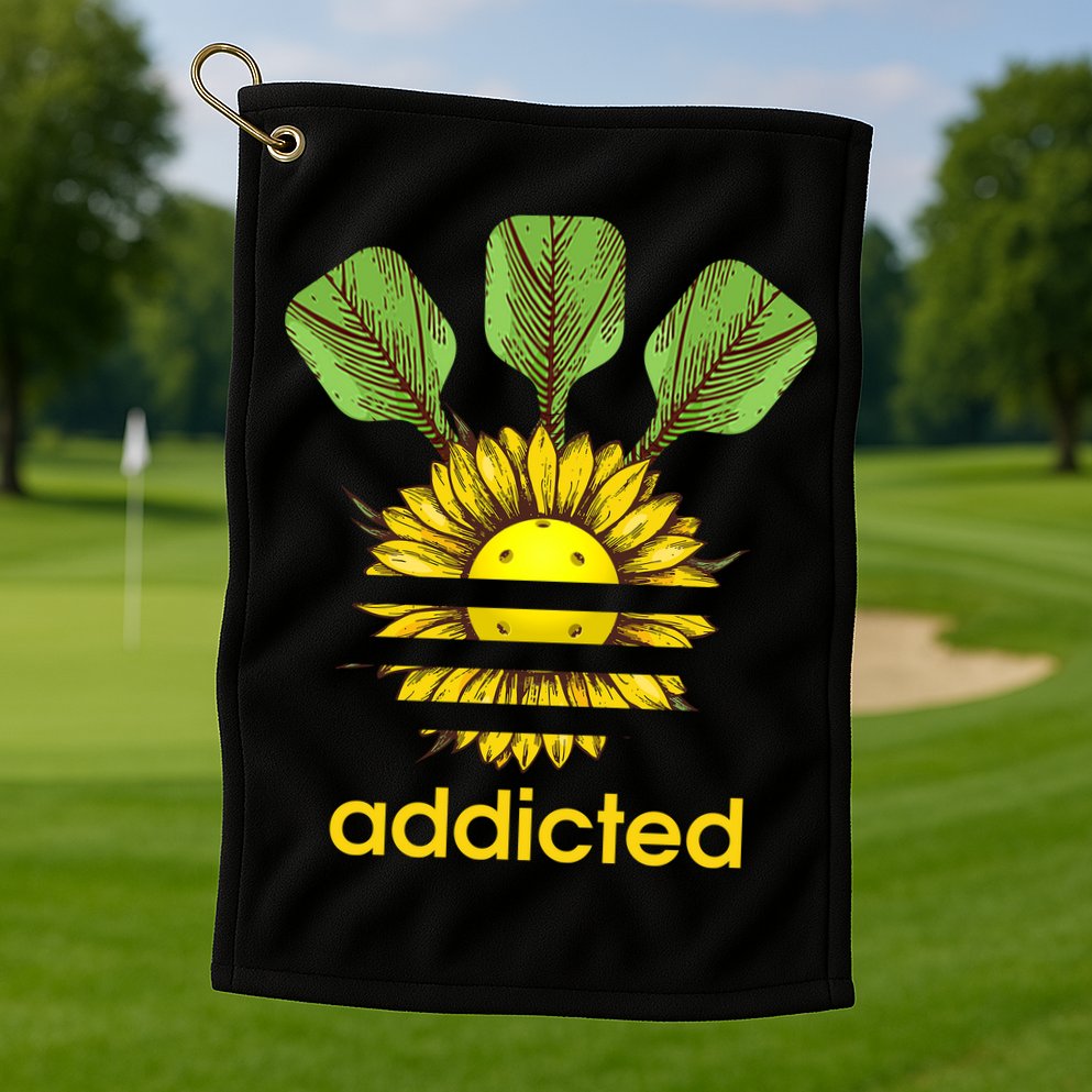 Pickleball Addicted Golf Towel