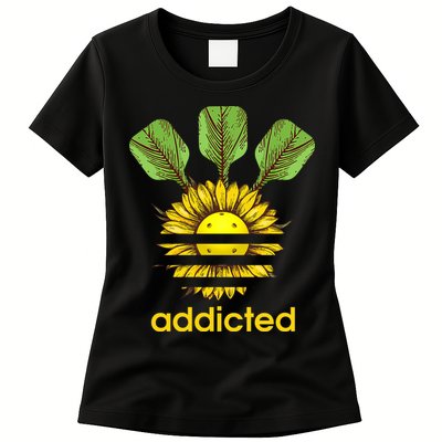Pickleball Addicted Womens T-Shirt