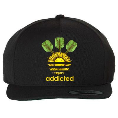 Pickleball Addicted Wool Snapback Cap