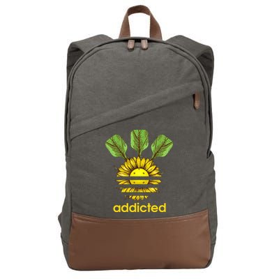 Pickleball Addicted Cotton Canvas Backpack