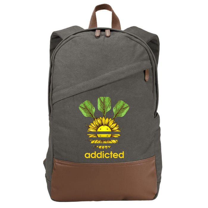 Pickleball Addicted Cotton Canvas Backpack