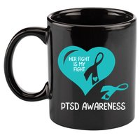 Ptsd Awareness Ptsd Awareness Gift Ptsd Support Ptsd Ribbon Ptsd Month 11oz C Handle Ceramic Mug
