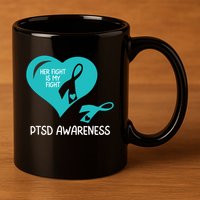 Ptsd Awareness Ptsd Awareness Gift Ptsd Support Ptsd Ribbon Ptsd Month 11oz C Handle Ceramic Mug