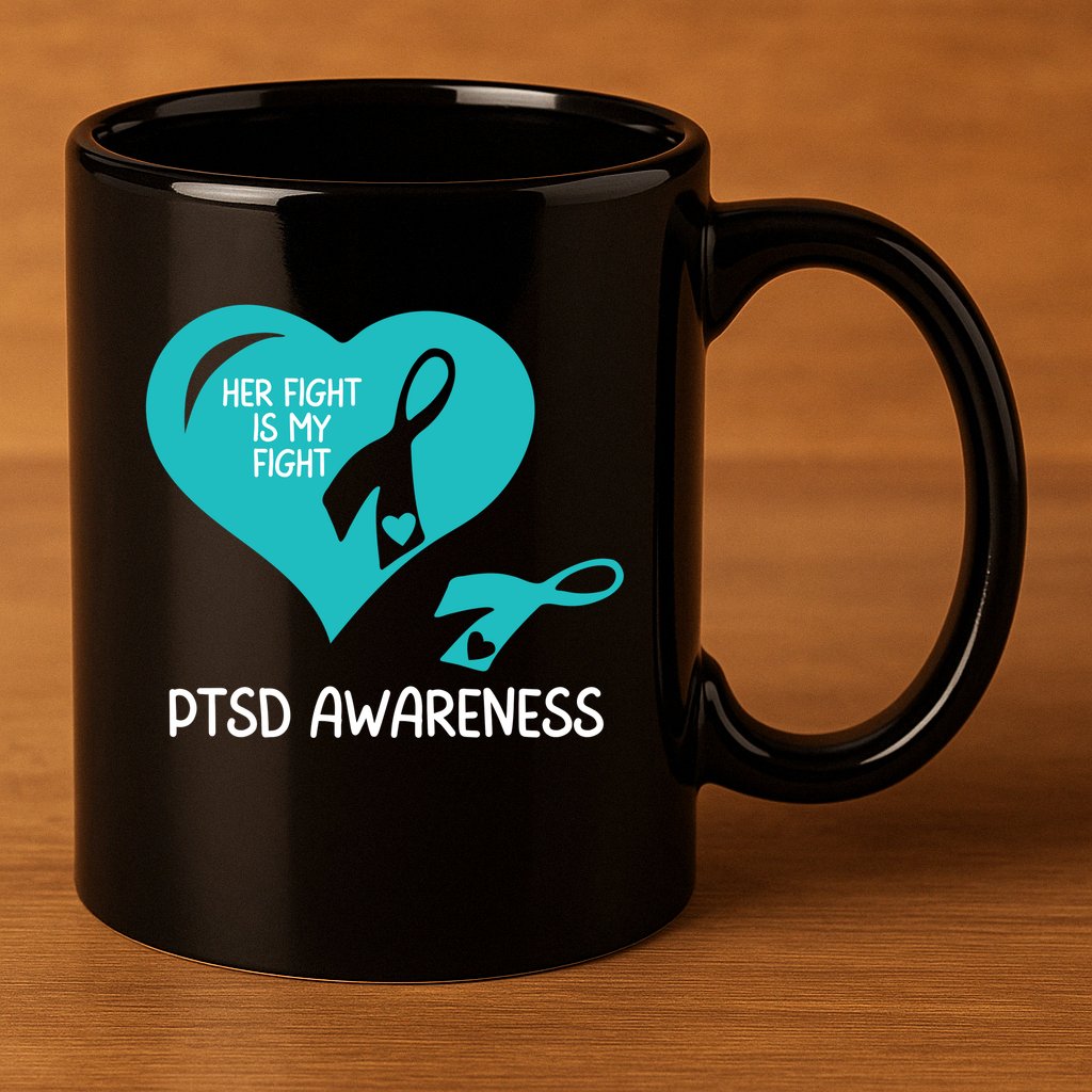 Ptsd Awareness Ptsd Awareness Gift Ptsd Support Ptsd Ribbon Ptsd Month 11oz C Handle Ceramic Mug
