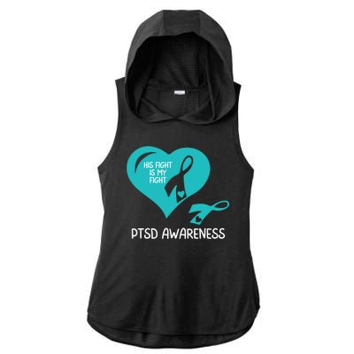 Ptsd Awareness Ptsd Awareness Gift Ptsd Support Ptsd Month Ptsd Ribbon Ladies PosiCharge Tri-Blend Wicking Draft Hoodie Tank