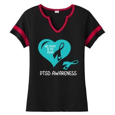 Ptsd Awareness Ptsd Awareness Gift Ptsd Support Ptsd Month Ptsd Ribbon Ladies Halftime Notch Neck Tee