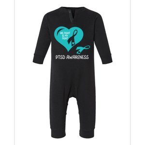 Ptsd Awareness Ptsd Awareness Gift Ptsd Support Ptsd Month Ptsd Ribbon Infant Fleece One Piece