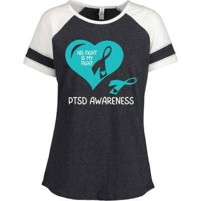 Ptsd Awareness Ptsd Awareness Gift Ptsd Support Ptsd Month Ptsd Ribbon Enza Ladies Jersey Colorblock Tee