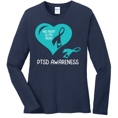 Ptsd Awareness Ptsd Awareness Gift Ptsd Support Ptsd Month Ptsd Ribbon Ladies Long Sleeve Shirt