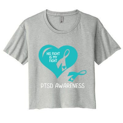 Ptsd Awareness Ptsd Awareness Gift Ptsd Support Ptsd Month Ptsd Ribbon Women's Crop Top Tee