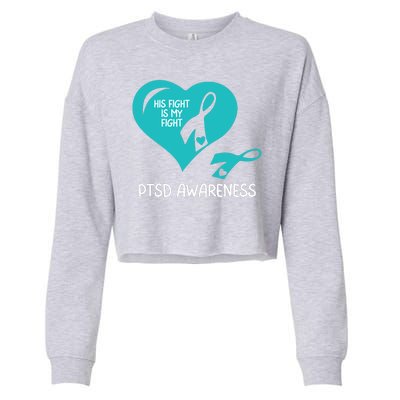 Ptsd Awareness Ptsd Awareness Gift Ptsd Support Ptsd Month Ptsd Ribbon Cropped Pullover Crew