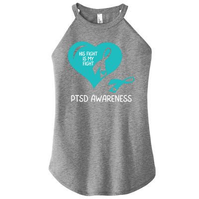 Ptsd Awareness Ptsd Awareness Gift Ptsd Support Ptsd Month Ptsd Ribbon Women's Perfect Tri Rocker Tank