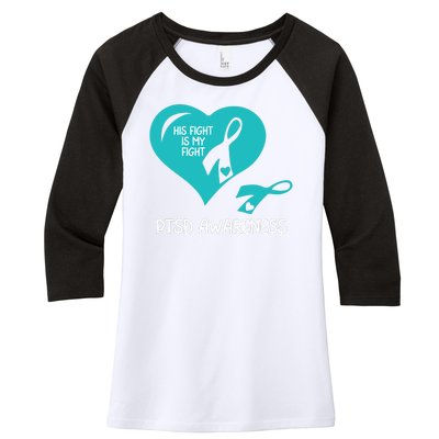 Ptsd Awareness Ptsd Awareness Gift Ptsd Support Ptsd Month Ptsd Ribbon Women's Tri-Blend 3/4-Sleeve Raglan Shirt