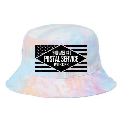 Proud American Postal Service Worker Patriotic US Flag Tie Dye Newport Bucket Hat