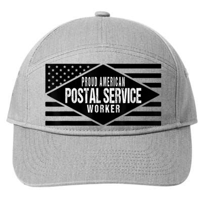 Proud American Postal Service Worker Patriotic US Flag 7-Panel Snapback Hat