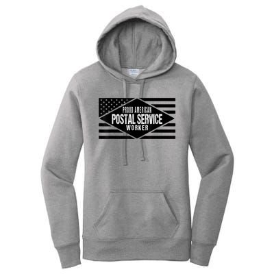 Proud American Postal Service Worker Patriotic US Flag Women's Pullover Hoodie