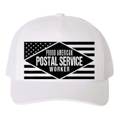 Proud American Postal Service Worker Patriotic US Flag Yupoong Adult 5-Panel Trucker Hat