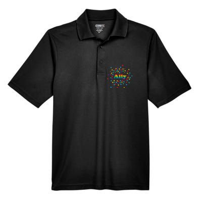 Proud Ally Pride Gay LGBTQ Ally Rainbow Men's Origin Performance Pique Polo