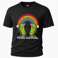 Pickle And Pride Pride Month Lgbtq Rainbow Funny Saying Cooling Performance Crew T-Shirt