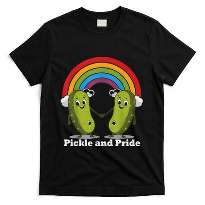 Pickle And Pride Pride Month Lgbtq Rainbow Funny Saying T-Shirt