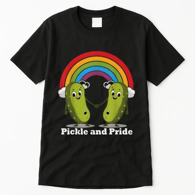 Pickle And Pride Pride Month Lgbtq Rainbow Funny Saying Tall T-Shirt