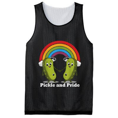 Pickle And Pride Pride Month Lgbtq Rainbow Funny Saying Mesh Reversible Basketball Jersey Tank