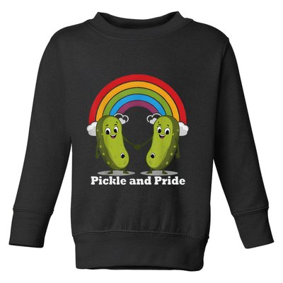 Pickle And Pride Pride Month Lgbtq Rainbow Funny Saying Toddler Sweatshirt