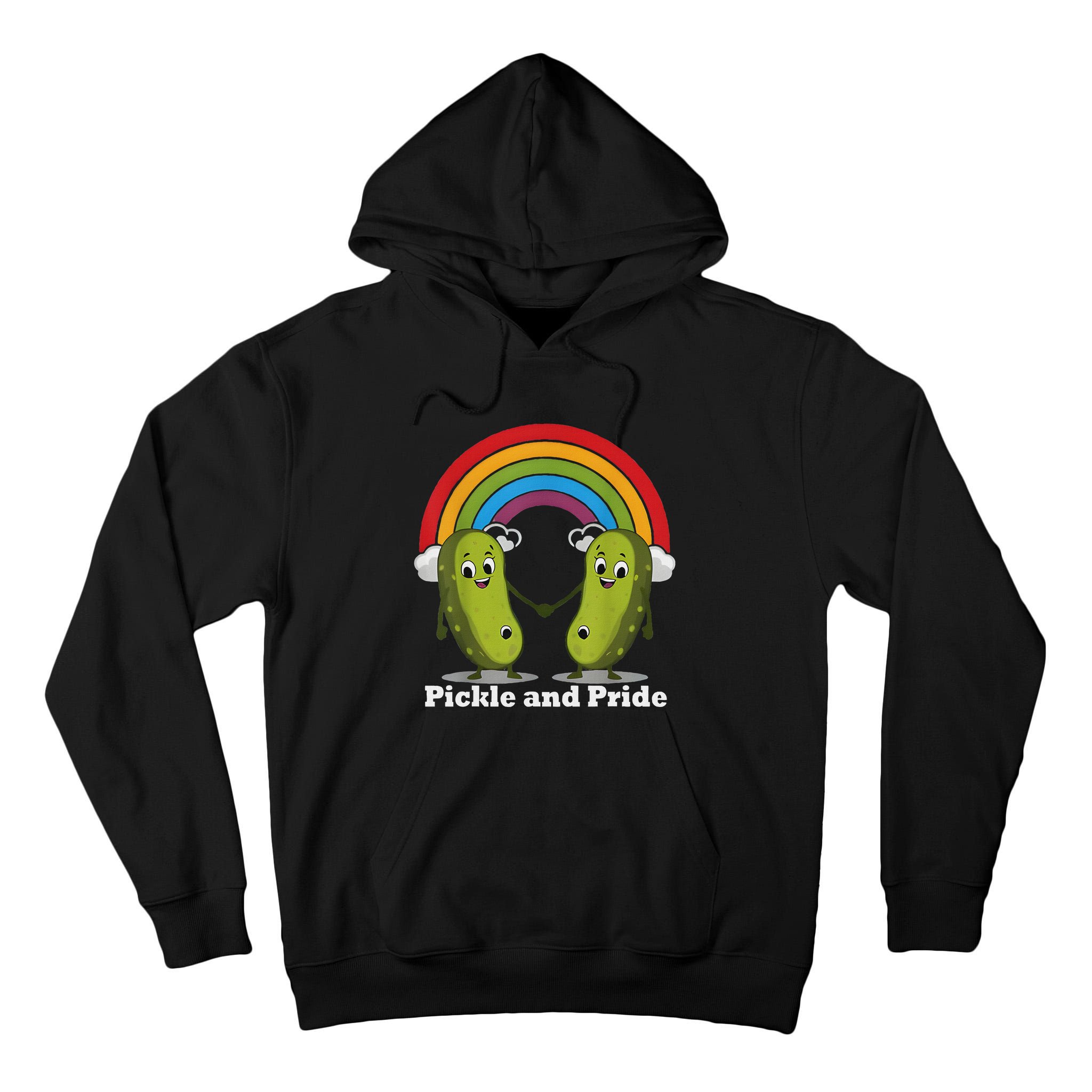 Pickle And Pride Pride Month Lgbtq Rainbow Funny Saying Tall Hoodie