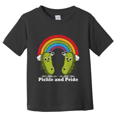 Pickle And Pride Pride Month Lgbtq Rainbow Funny Saying Toddler T-Shirt